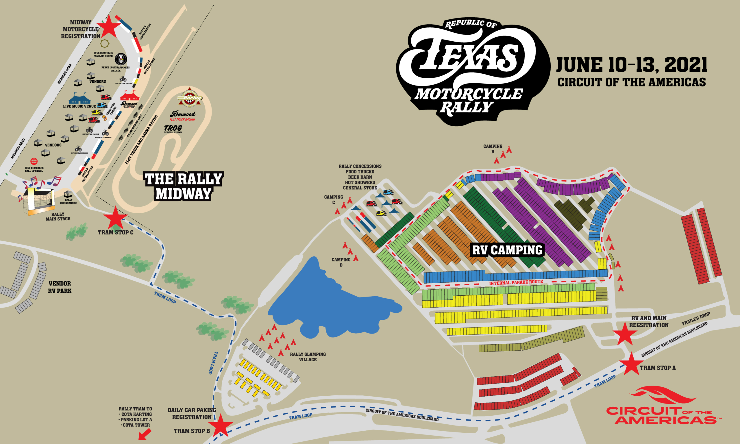 Directions / Parking / Maps Republic Of Texas Motorcycle Rally